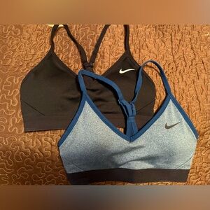 Nike Women's Black and Blue Sports Bra Duo